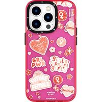 YOUNGKIT/猿气 防摔减震 iPhone15手机壳 贴士-玫红色 TPU