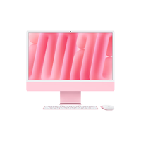 Apple 苹果 iMac M4版 2024款 24英寸 一体机 粉色（M4 10+10核、核芯显卡、16GB、256GB SSD、4.5K、MWV43CH/A）