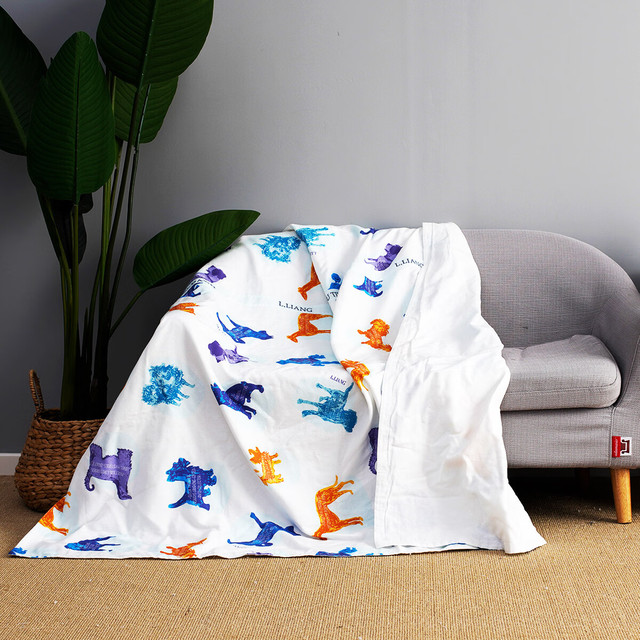 良良 婴幼儿童早秋盖被适用幼儿园午睡被薄夹棉 150*120cm盖被