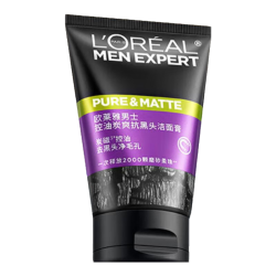 巴黎欧莱雅 控油抗黑头 男士洁面膏  50ml
