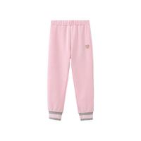 PawinPaw卡通小熊童装2024年春季女童撞色字母收脚口休闲卫裤 粉红色/25 110