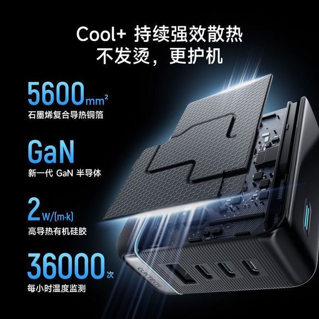 酷态科 10号超级电能充Ultra氮化镓充电器120W
