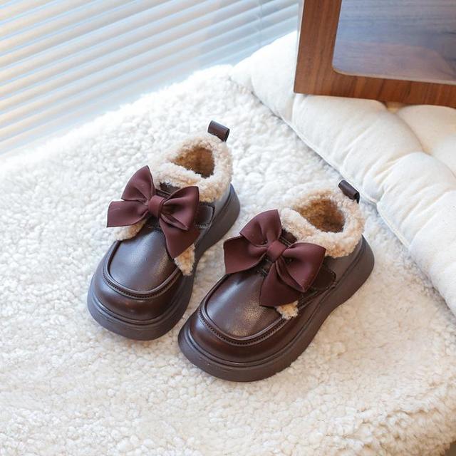 黄色小鸭 儿童棉鞋25年冬季女童单鞋加绒保暖雪地靴小仙女时装鞋