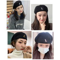 KANGOL 袋鼠 男女同款 针织贝雷帽 刺绣小标