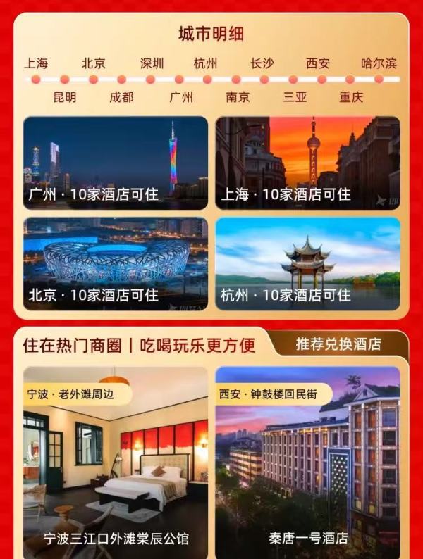 春节出行69元起! 飞猪甄选酒店全国20城200家店1晚通兑