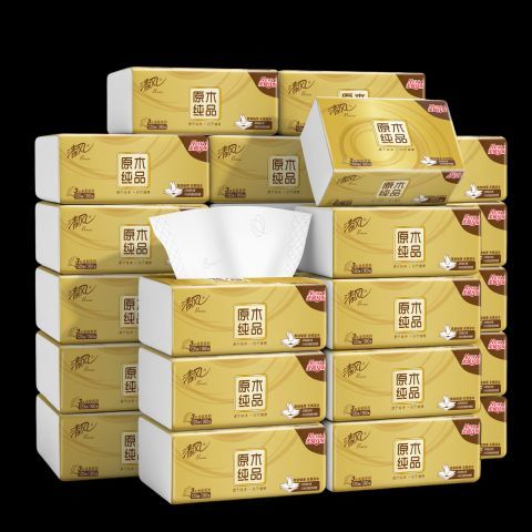 移动端、京东百亿补贴：清风 金装抽纸 3层120抽*24包