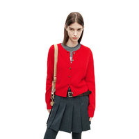  MO&Co./摩安珂 绵羊毛 女士针织开衫