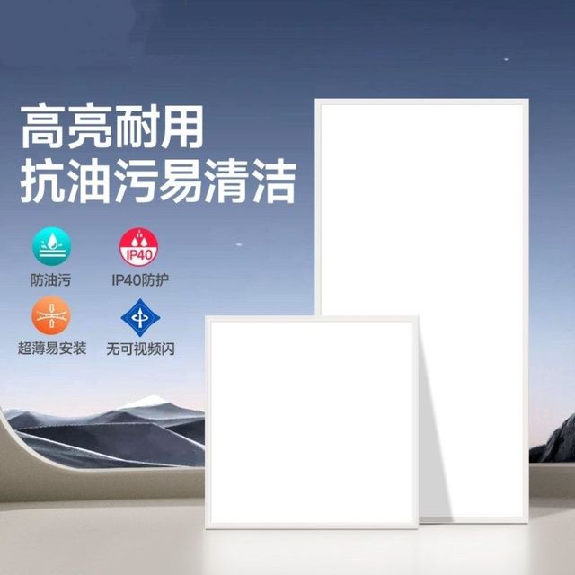 雷士 照明led平板灯暖光卫生间嵌入式厕所集成面板灯铝扣板灯厨房