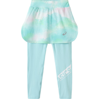 asics亚瑟士童装24年春季新女童长裤云感高弹百搭运动假两件裙裤 300绿色 165cm