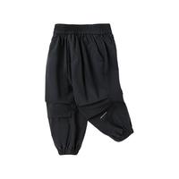 巴拉巴拉儿童长裤2024男童简约裤子女童休闲裤春 黑色90001 100cm