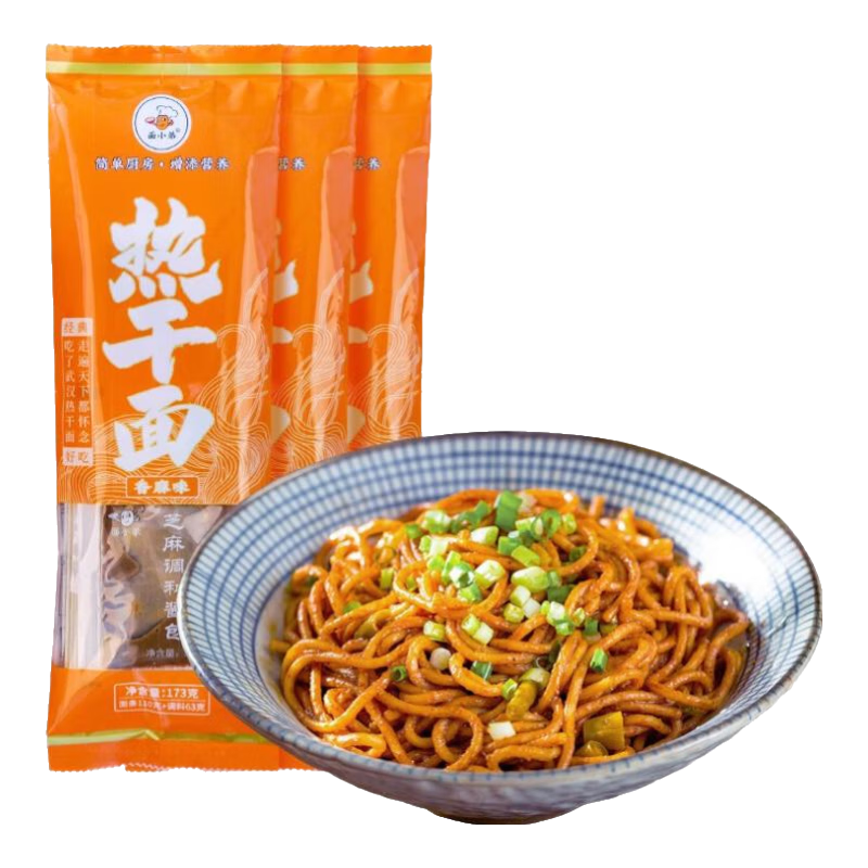  MIAN XIAO DI/面小弟 武汉特产 热干面  香麻原味173g 袋装