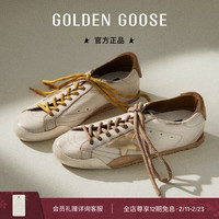 GOLDEN GOOSE 男女True-Star双色鞋带内增高脏脏鞋 白色（女款） 35