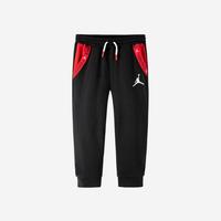 AIR JORDAN Jordan 耐克乔丹男童针织运动裤儿童裤子秋季亲肤毛圈长裤撞色口袋