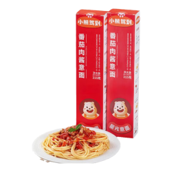 Bear Coming 番茄肉酱意大利面 儿童意面家用方便面速食意粉通心粉 番茄肉酱意面12盒