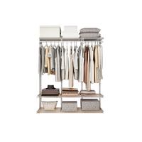 铂耐 金属衣柜 钢架结构 定制衣帽间 钢制组合架 收纳柜一体靠墙