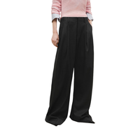 MO&Co./摩安珂 中腰量感阔腿直筒及地通勤风 女士西裤