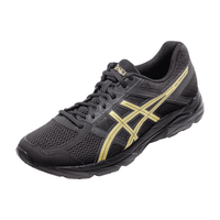 ASICS/亚瑟士 缓震透气 男士跑步鞋  黑色/金色013 39