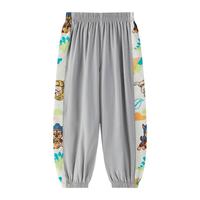 汪汪队立大功儿童防蚊裤男童夏季薄款长裤女童运动裤宝宝束脚裤2 浅灰色0186 105CM