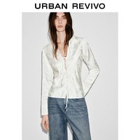  URBAN REVIVO 花卉提花 女士衬衫