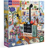 eeBoo 成人方形拼图1000块 晨间厨房主题 58x58cm 益智解谜 家庭娱乐