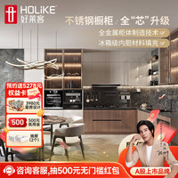 好莱客 不锈钢橱柜定制 整体厨房橱柜