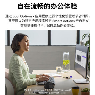 logitech/罗技 人体工学 无线蓝牙键盘套装+接收器+加热鼠标垫