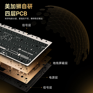 美加狮 TITAN68 Turbo 0.001ms磁轴 RT技术 皓月白 RGB 68键键盘