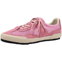 Bella Lily2024春季潮流灰色德训鞋女网面透气板鞋显瘦平底鞋 粉色 38