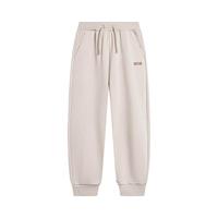 李宁 LI-NING儿童卫裤男大童24春款运动生活系列舒适宽松休闲裤子云母灰160