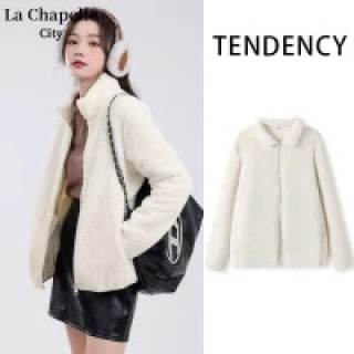 真维斯 极限1小时！女士舒棉绒立领外套纯色双面绒抓绒衣