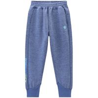 迪士尼（DISNEY）童装儿童男童速干长裤螺纹束脚运动舒适裤子24春DB411ME01蓝120 海洋蓝