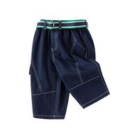 巴拉巴拉童装男童短裤儿童裤子2024七分裤夏潮流201224113104 蓝色调00488-201224113104 120cm