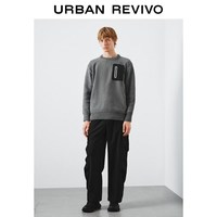  URBAN REVIVO 撞色拉链 男士针织衫