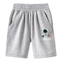 真维斯【宇航员系列】男童短裤纯棉亲肤夏装儿童休闲运动夏季薄款裤子 灰 向前宇航S 90