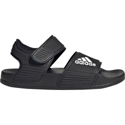 adidas 夏季男童凉鞋女童小童简约经典儿童休闲运动沙滩鞋 GW0344黑 33码/1uk/适合脚长20cm