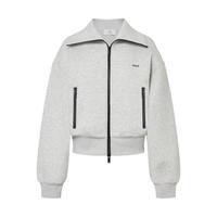  MO&Co./摩安珂 双向拉链 女士夹克外套 浅花灰色 M /165