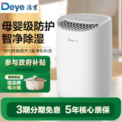 Deye 除湿机/抽湿机DYD-B12A3 除湿量12升/天 家用轻音地下室干衣母婴除湿器