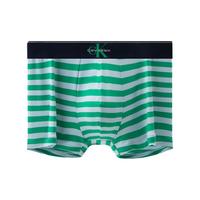 卡尔文·克莱恩 吸湿速干 男士平角内裤 4XH-白绿条纹 S