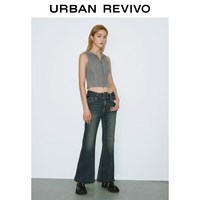 URBAN REVIVO 喇叭 女士牛仔裤+腰带
