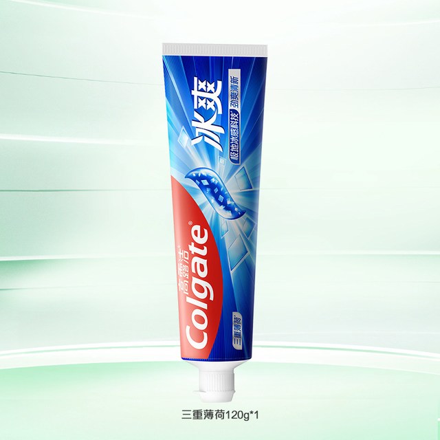 高露洁 冰爽薄荷龙井牙膏清新口气净白牙齿官方旗舰店正品