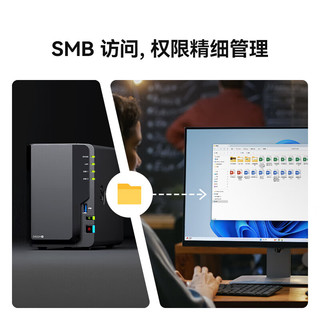  Synology/群晖 私有云 NAS存储主机+西数红盘8T*2