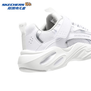  SKECHERS/斯凯奇 耐磨 儿童运动鞋 女童/白色/银色 /WSL 33