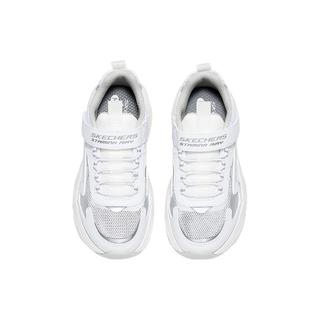  SKECHERS/斯凯奇 耐磨 儿童运动鞋 女童/白色/银色 /WSL 36