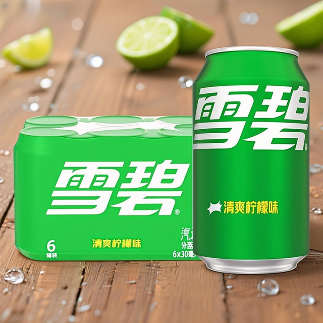 可口可乐 雪碧柠檬汽水 330ml*12罐+6瓶