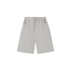 马骑顿 男大童24夏户外工装大口袋宽松五分休闲裤 浅灰 130cm