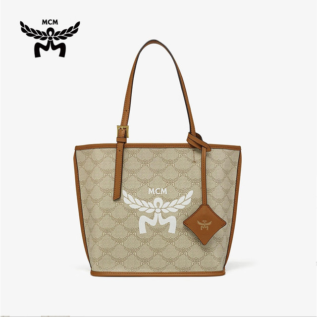 PLUS会员、今日必买：MCM HIMMEL迷你款单肩手提包托特包米色 MWPESAC02I9001