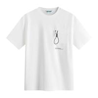 马克华菲【机能口袋】短袖T恤男士24夏舒适休闲肌理感运动户外登山休闲T恤 803本白 XL