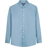 才子 男士商务休闲修身不起皱纯色衬衫 多色可选