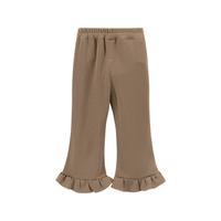 贝贝怡童装女童长裤2024春季甜美喇叭裤儿童中大童舒适休闲裤 咖啡 130