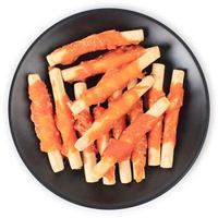 憨憨乐园 狗零食磨牙棒宠物补钙奶棒缠鸡肉咬胶泰迪幼犬洁齿棒骨鸡肉绕钙奶棒500g